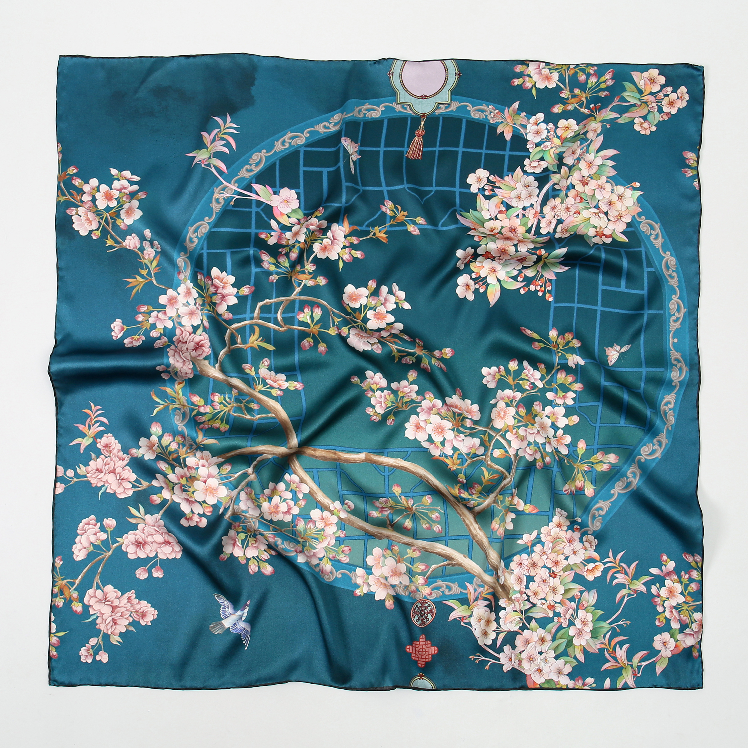 Cherry Blossom Silk Scarf